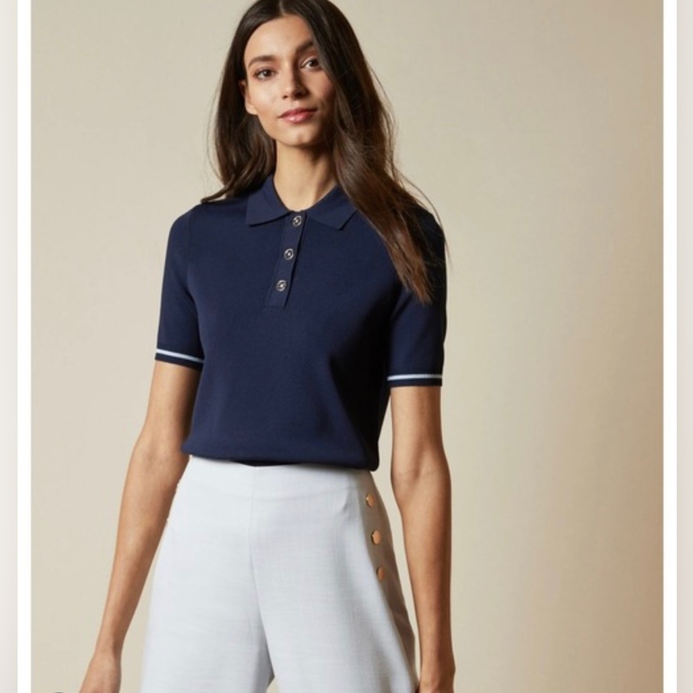 Ted Baker Knit Polo Pickleball Top